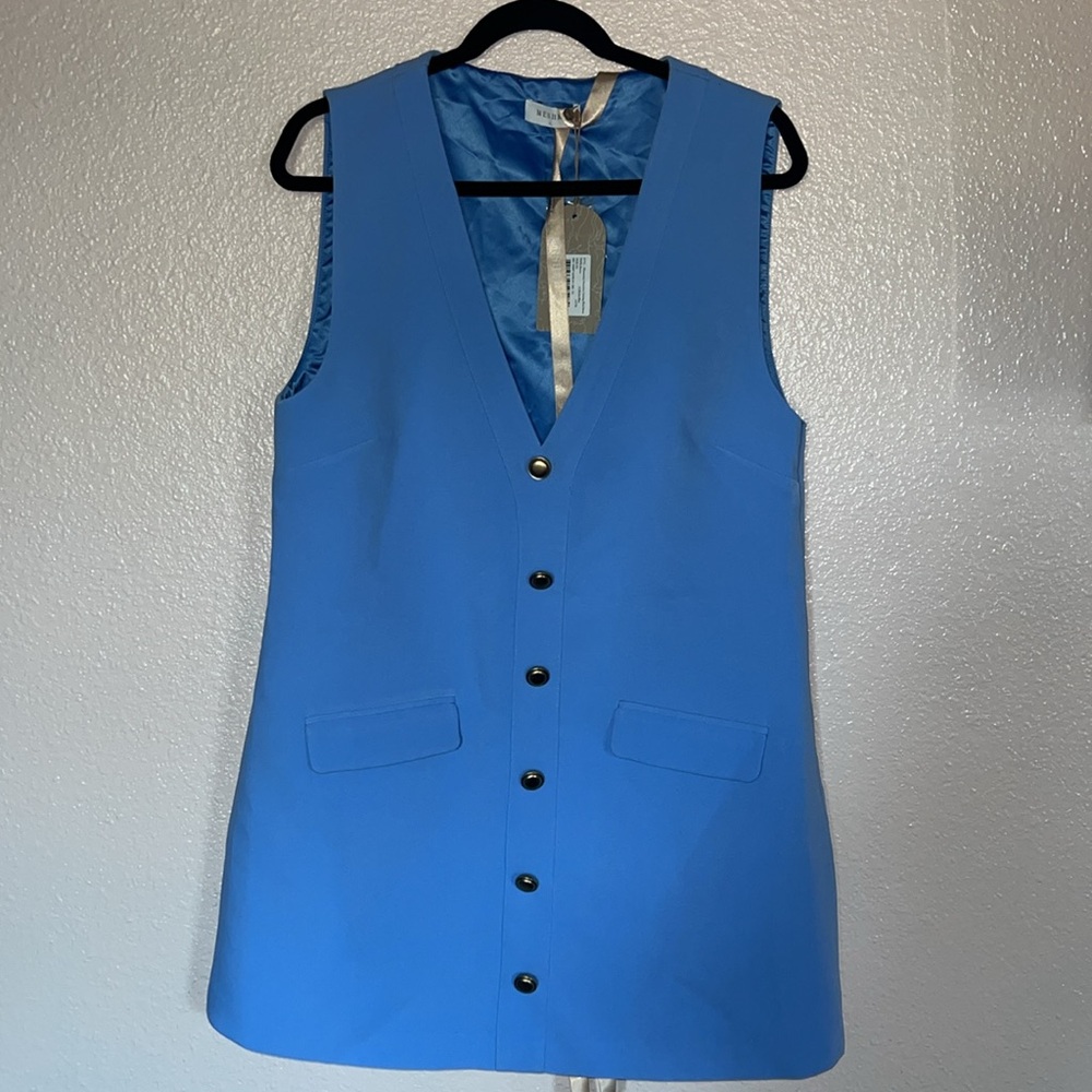Meshki Blue Florentina Suiting Mini Dress - Picture 4 of 10